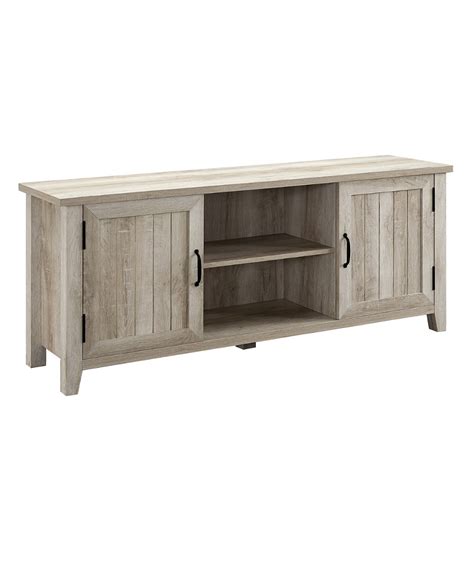 Walker Edison Modern Farmhouse Grooved Door Tv Stand And Reviews