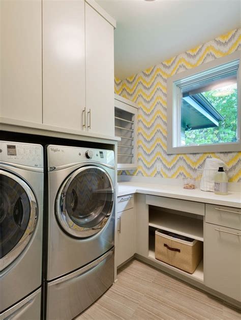 Contemporary L Shaped Laundry Room Design Ideas Remodels And Photos