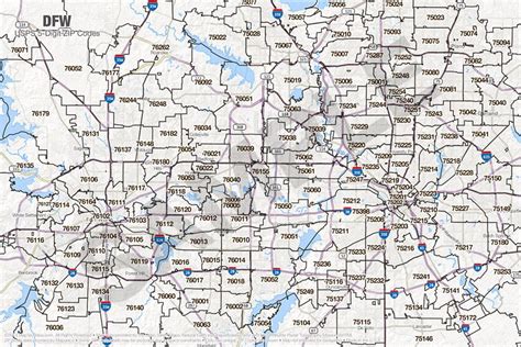 Exploring Dfw Zip Code Map A Comprehensive Guide Map Of The Usa