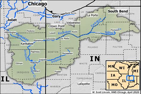 Map Of The Kankakee River World Map