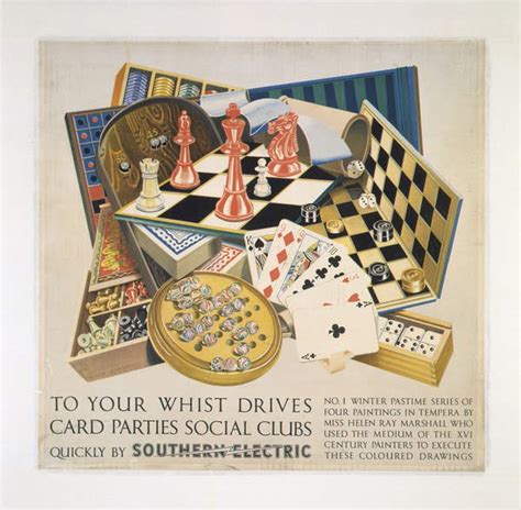 To Your Whist Drives Card Parties Social Clubs Sr Poster