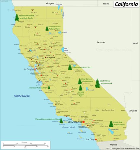 California National Parks Map