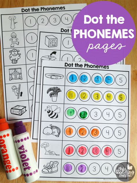 Phonemes Worksheets Dot The Phonemes This Reading Mama