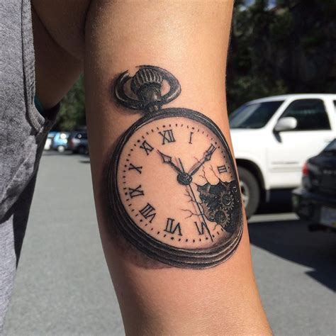 Awesome Tattoo Ideas — Broken Clock Tattoo By The Talented Tyler Atd