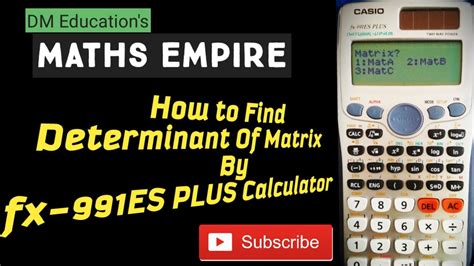 Find the rank of a matrix using the echelon form. How to find Determinant Of Matrix by Calculator - YouTube