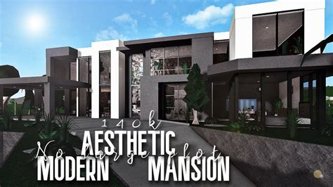 Aesthetic Hillside Modern Mansion K No Large Plot Roblox Bloxburg