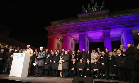Angela Merkel Joins Muslim Community Rally In Berlin Germany The