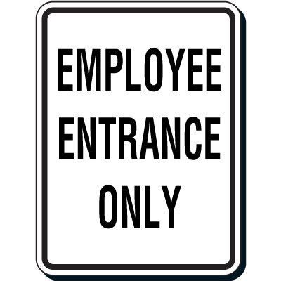 Reflective Parking Lot Signs Employee Entrance Only Seton