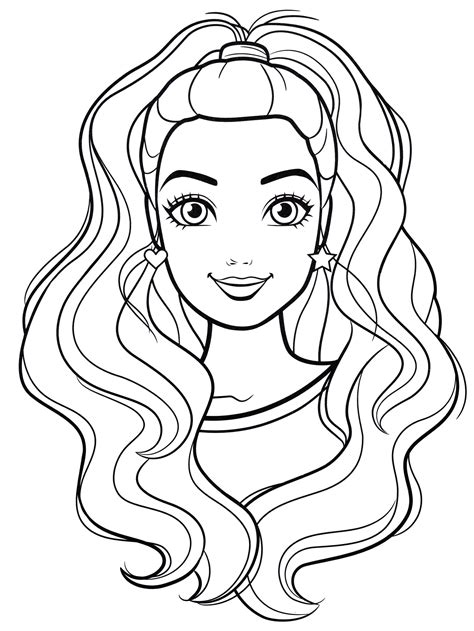 Download and print these barbie online free coloring pages for free. A Portrait Of Barbie - Coloring pages for you