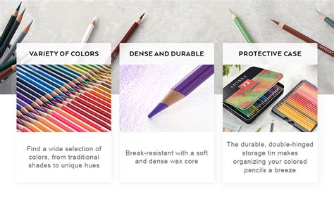 Arteza Colouring Pencils Professional Set Of 72 Colours In A Tin Box