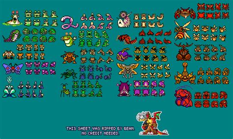 To cross stitch all 40 monsters of dragon warrior! Game Boy / GBC - Dragon Warrior Monsters - Bug Monsters - The Spriters Resource | Dragon warrior ...