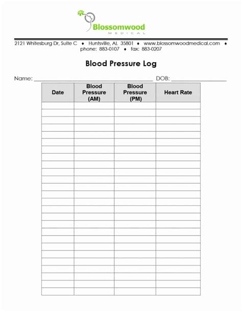 50 Blood Pressure Log With Pulse