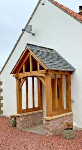 Solid Oak Porch Doorway Wooden Porch Canopy Entrance Semi Built Kit