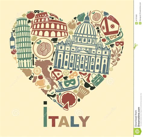 Guest house i love italy is located at via emanuele filiberto 73 in central station district of rome in 2.6 km from the centre. I love Italy stock vector. Illustration of design, bottle ...