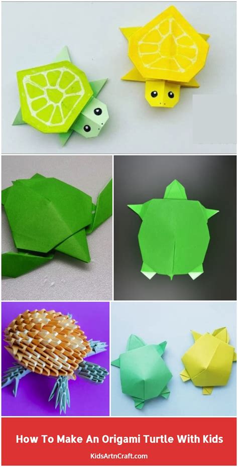 How To Make An Origami Turtle With Kids Kids Art And Craft