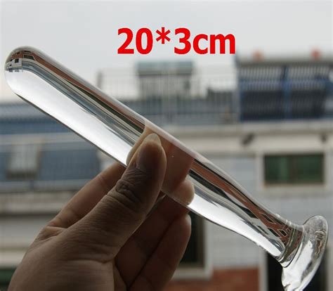203cm Smooth Mellow Glass Dildoeasy To Insert Fake Penis Anal Butt