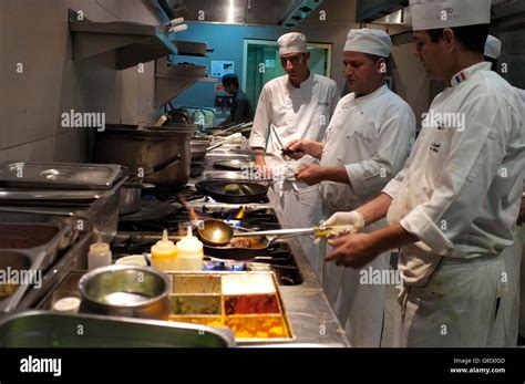 Chefs Prepare Food At The Kitchen In Jyran Restaurant North Indian