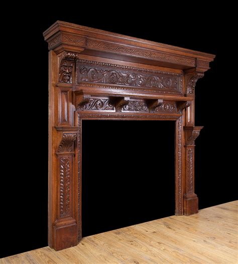 Pair Of Antique Wooden Fireplaces W093 19th Century Antique