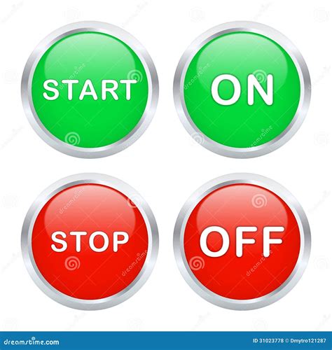 Start And Stop Buttons Stock Vector Illustration Of Activate 31023778