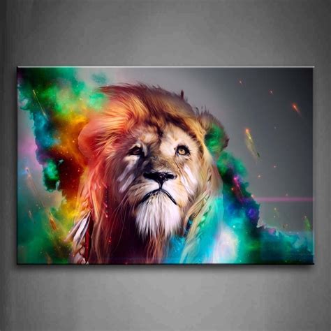 Top 15 Of Abstract Lion Wall Art