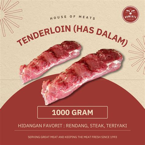 Jual Daging Has Khas Dalam Sapi Segar Tenderloin Fresh 1000 Gram 1kg Shopee Indonesia
