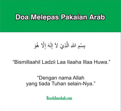 √ Doa Memakai And Melepas Pakaian Lengkap Bacaan Arab Latin Dan Arti