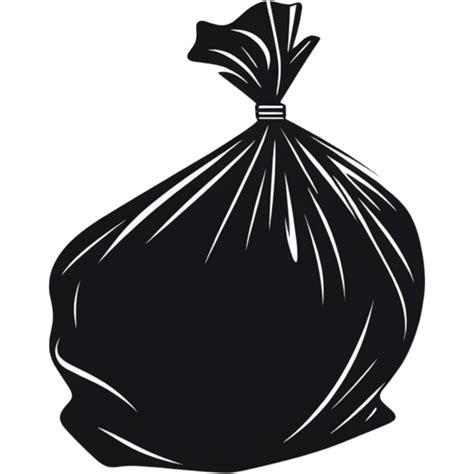 Black Trash Bag Ai Generative 33000182 Png
