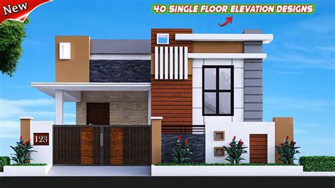 40 Amazing Home Front Elevation Designs For Single Floor Ground Floor
