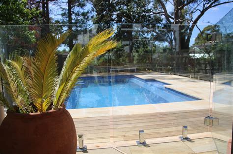 Sandstone Pool Paving And Timber Decking Beach Style Pool Sydney