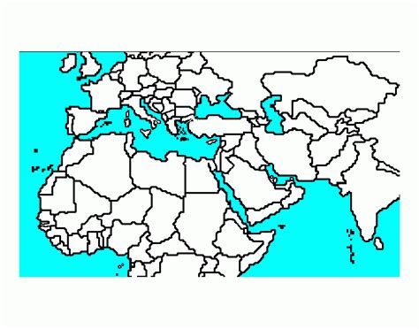 Blank Map Of Northern Africa And The Middle East