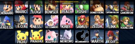 Collections Ssbu Character Select Screen 11 Super Smash Bros Melee