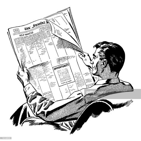 Man Reading Newspaper High Res Vector Graphic Getty Images