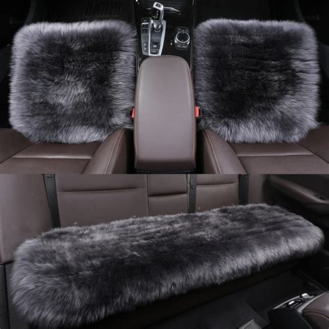 3 pack whole set universal natural fur authentic sheepskin car seat cover with comfortable soft
