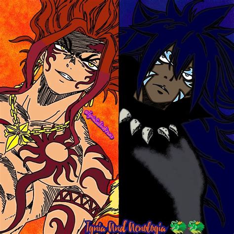 Two Anime Characters One Is Black And The Other Is Red