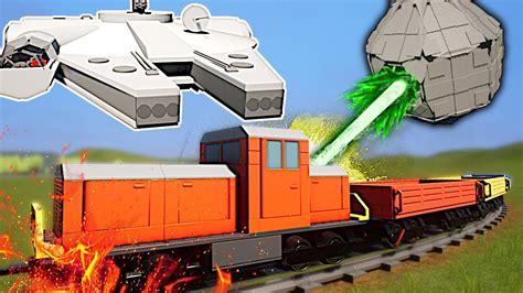 Can Star Wars Vehicles Stop A Train Brick Rigs Gameplay And Train