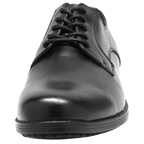 Genuine Grip 9540 Mens Size 14 Wide Width Black Oxford Non Slip Dress Shoe