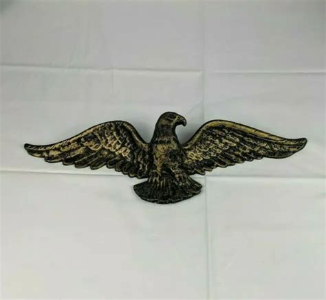 black gold cast metal bald eagle wall hang 17 plaque americana patriotic decor 37 50 picclick