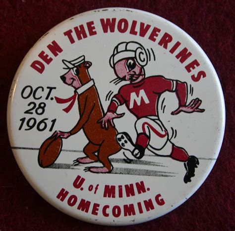 University Of Minnesota Homecoming Buttons 1961