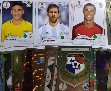 neymar cristiano ronaldo messi figurinhas da copa 2018 r 9 90 em mercado livre