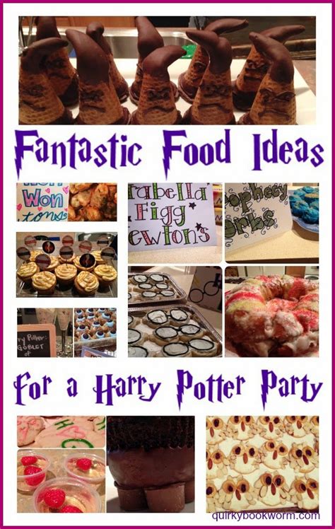 quirky bookworm fantastic food ideas   harry potter party