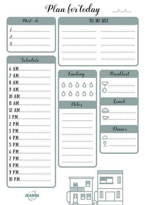 20 Daily Planner Printable Template