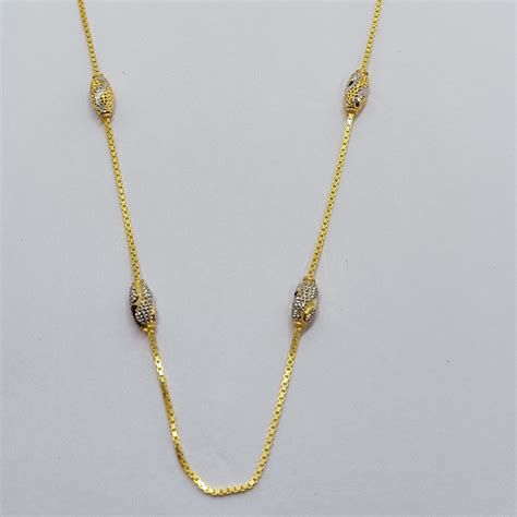 Buy Quality 22k Classic Design Gold Chain For Women In Ahmedabad