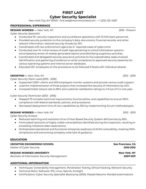 8 Cyber Security Resume Examples For 2023 Resume Worded Cloud Hot Girl