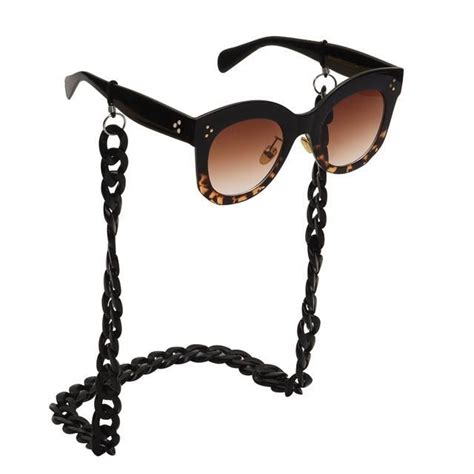 Winla Fashion Design Women Sunglasses Cat Eye Sun Glasses Eyewear Chain