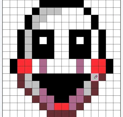 Five Nights At Freddys Puppet Pixel Art Pixel Art Lego Art Pixel Images