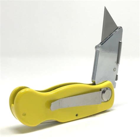 Folding Utility Pocket Knife Box Cutter With Lock