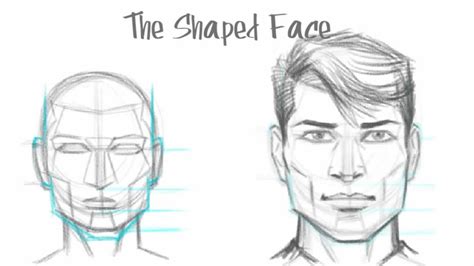 How To Draw The Male Face Basic Drawing Tutorial The Shaped Face Youtube