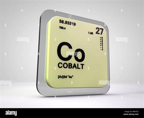 Cobalt Co Chemical Element Periodic Table 3d Render Stock Photo Alamy