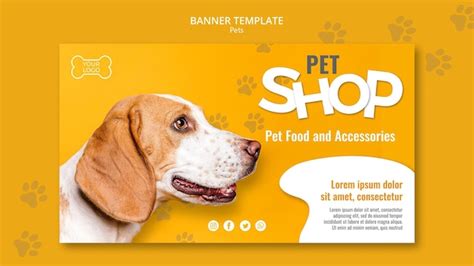 Free Psd Banner Template Concept For Pet Shop