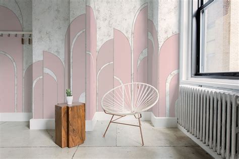 Art Deco Arches Arched Panels Set Against A Raw Plaster Background